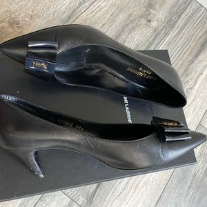YSL Bow Leather Pumps